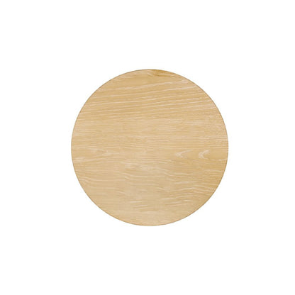 Round End Table, Light Wood Finish, Transitional Style, Single Piece