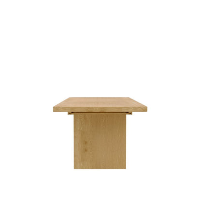 Warm Wood Extension Dining Table with Adjustable Height and Modern Rustic Design