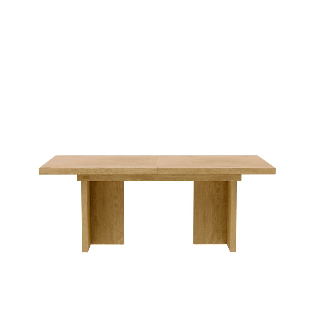 Warm Wood Extension Dining Table with Adjustable Height and Modern Rustic Design