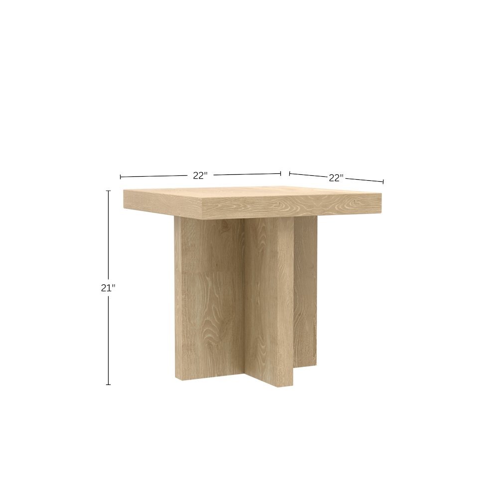 Nature-Inspired Finish End Table with Modern Rustic Style and Sturdy Build