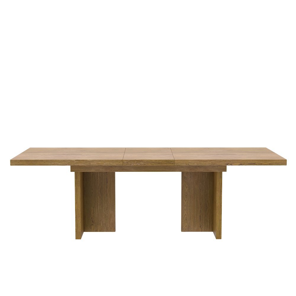 Oak Extendable Dining Table with Adjustable Height and Modern Rustic Design
