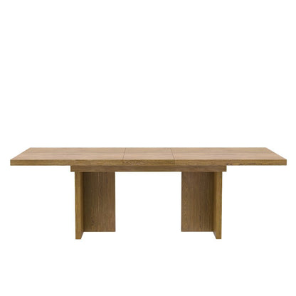 Oak Extendable Dining Table with Adjustable Height and Modern Rustic Design