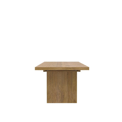 Oak Extendable Dining Table with Adjustable Height and Modern Rustic Design