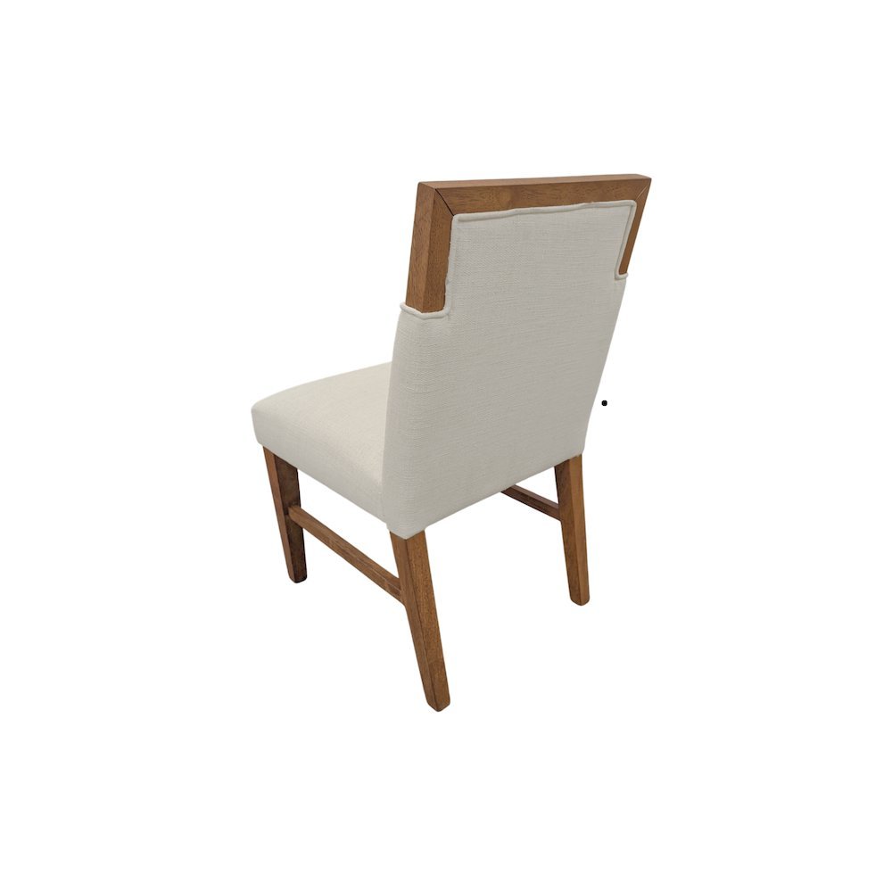 Modern Rustic Oak Side Chairs Set of 2 with Upholstered Seats and Durable Frame
