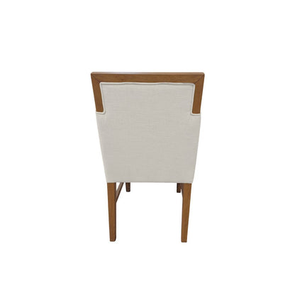 Modern Rustic Oak Side Chairs Set of 2 with Upholstered Seats and Durable Frame