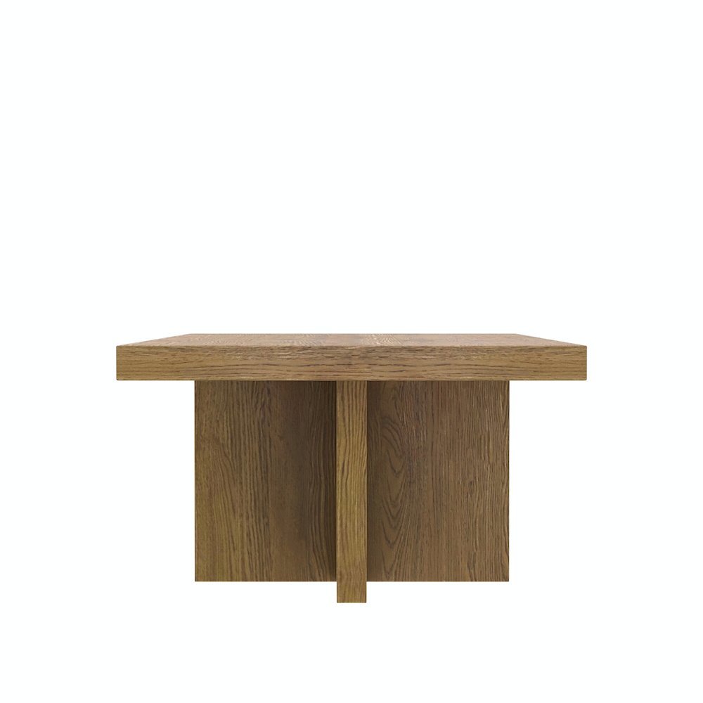 Rectangular Oak Coffee Table with Modern Rustic Design and Solid Build