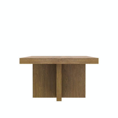 Rectangular Oak Coffee Table with Modern Rustic Design and Solid Build