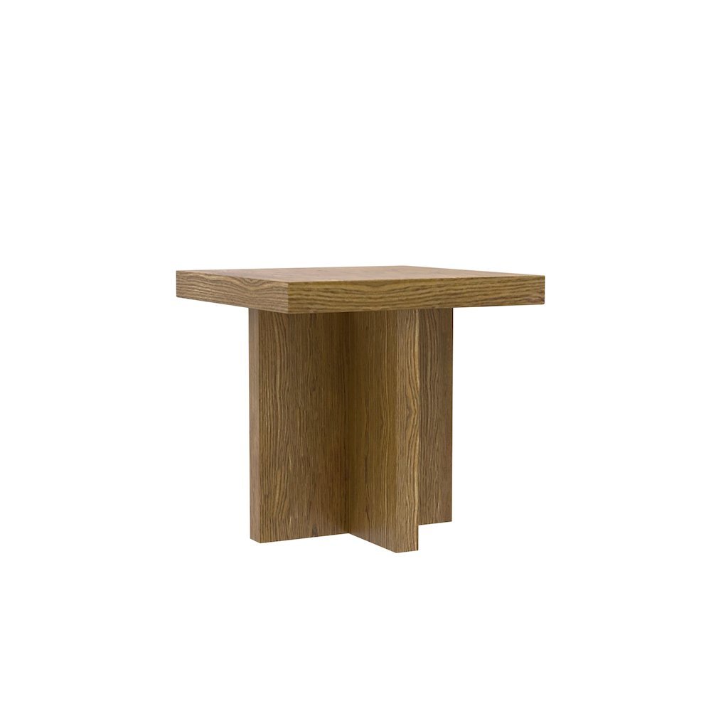 Oak End Table with Modern Rustic Design and Sturdy Wood Construction