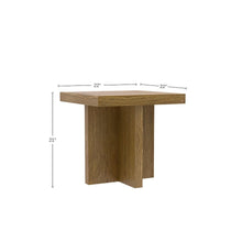 Oak End Table with Modern Rustic Design and Sturdy Wood Construction