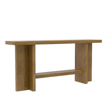 Oak Console Table Modern Rustic Design with Sturdy Construction