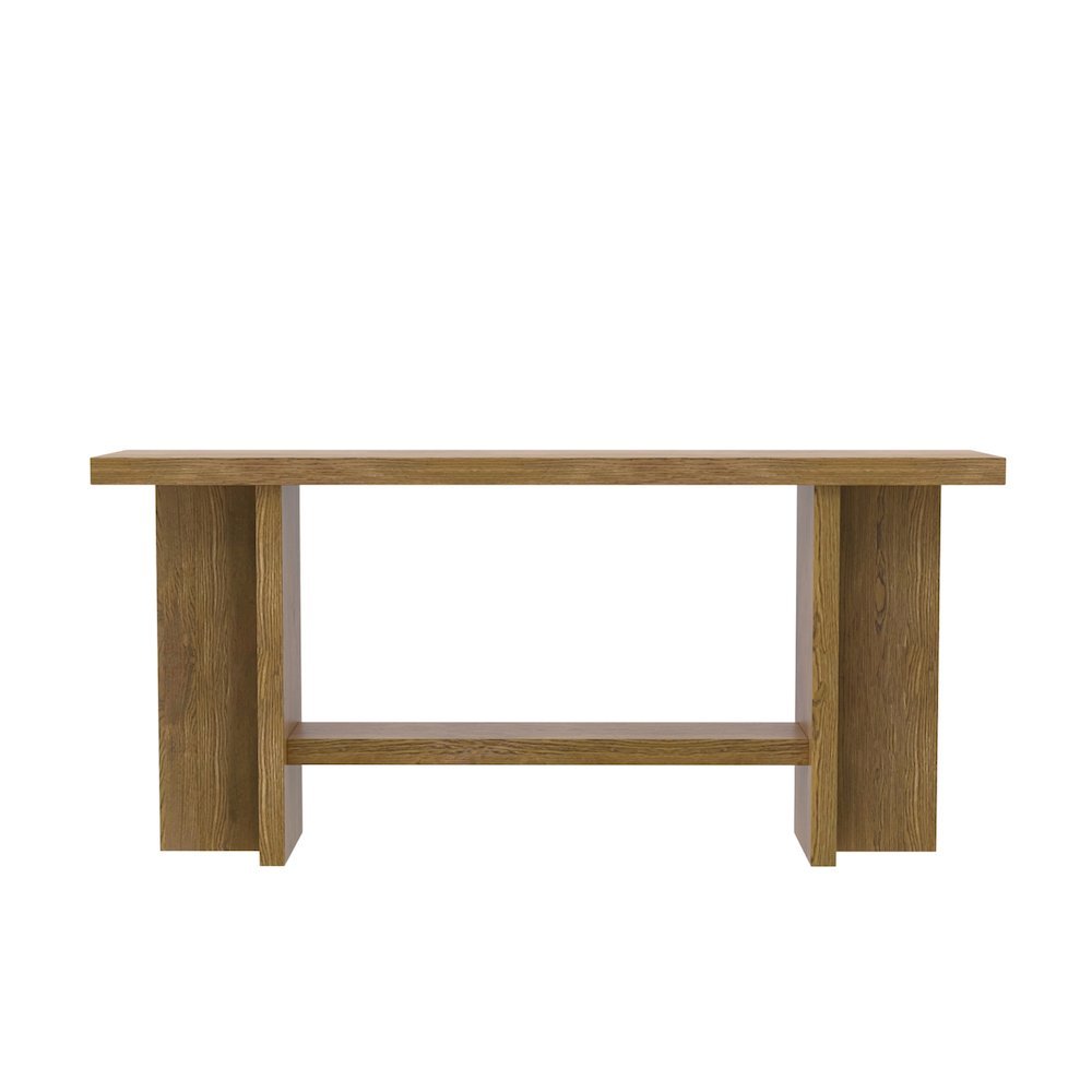 Oak Console Table Modern Rustic Design with Sturdy Construction
