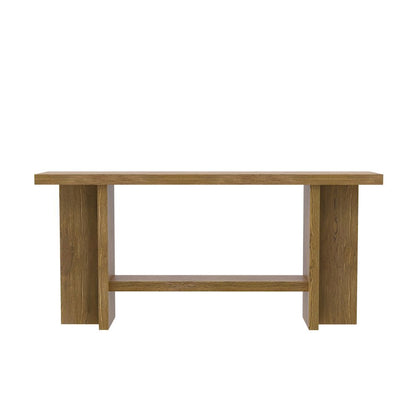 Oak Console Table Modern Rustic Design with Sturdy Construction