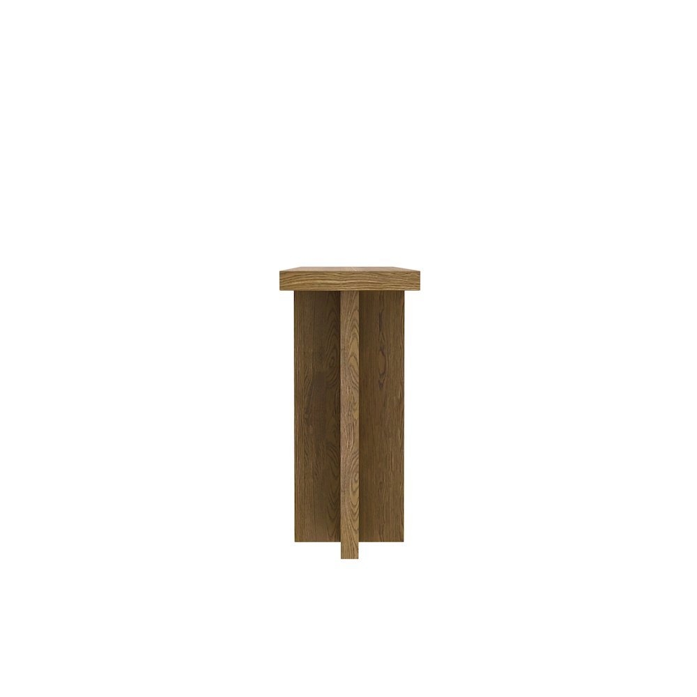 Oak Console Table Modern Rustic Design with Sturdy Construction