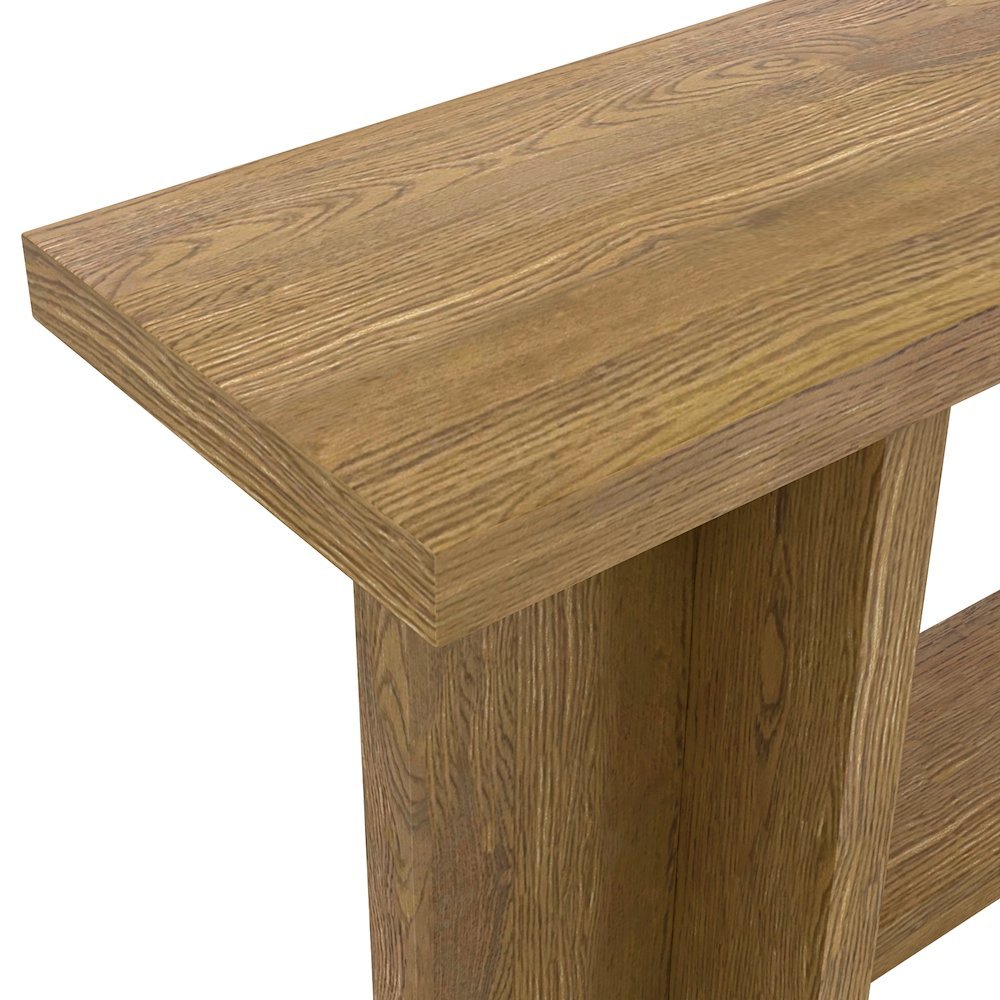 Oak Console Table Modern Rustic Design with Sturdy Construction