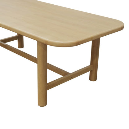 Light Oak Dining Table with Modern Design and Spacious Legroom