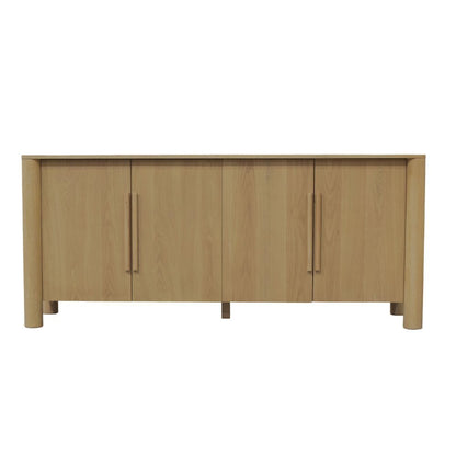 Light Oak Sideboard with Modern Design and Spacious Interior Shelf Storage