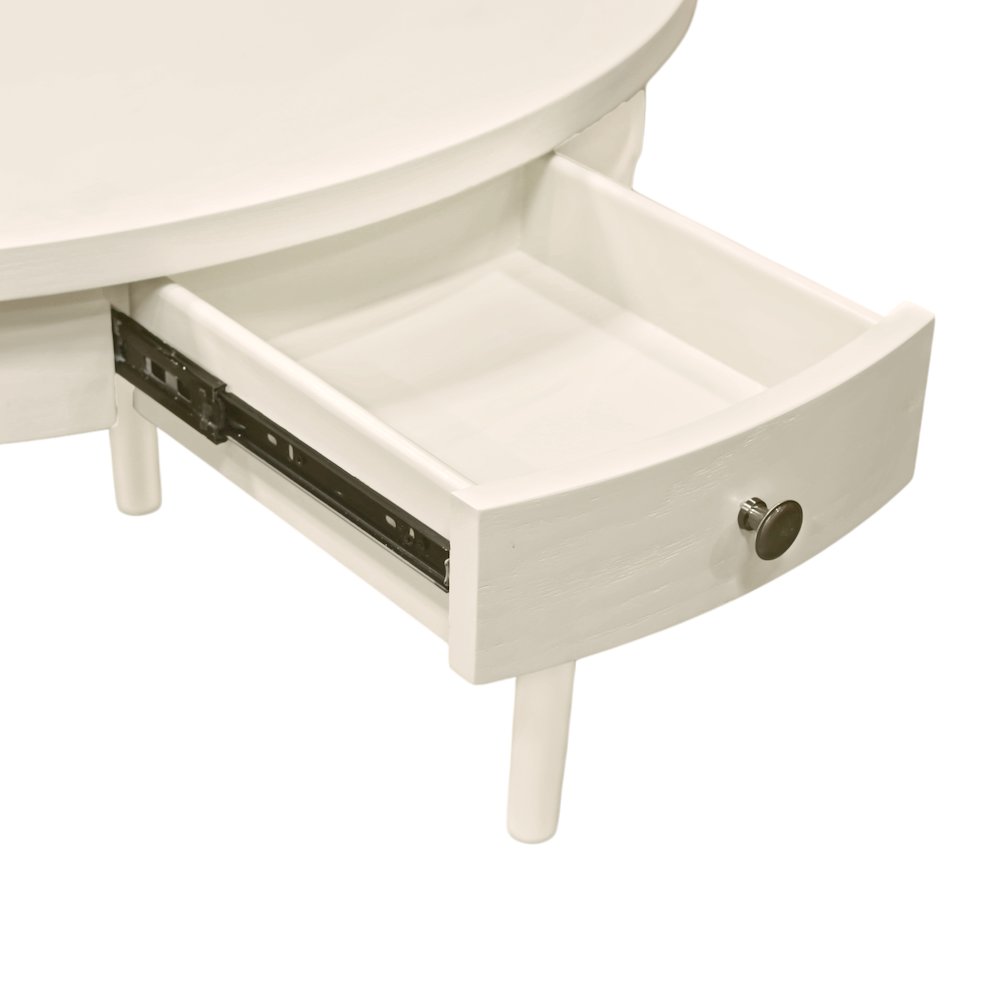 Avery Round Dining Table, Coconut Milk
