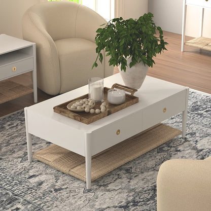 Cleo Coffee Table, Coconut Milk