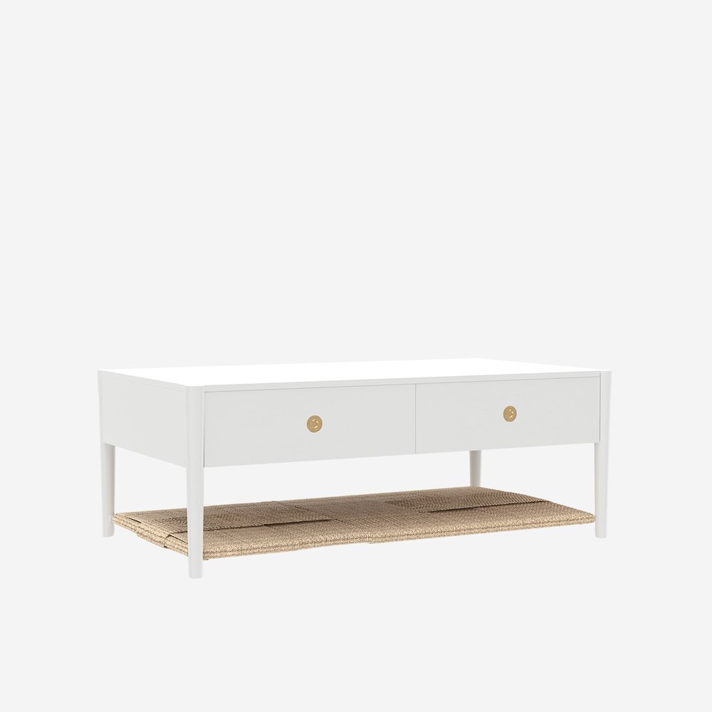 Cleo Coffee Table, Coconut Milk