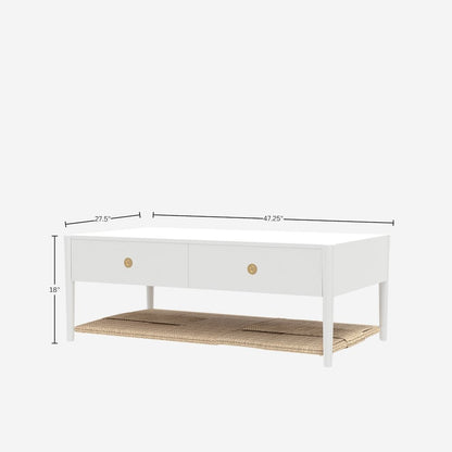 Cleo Coffee Table, Coconut Milk