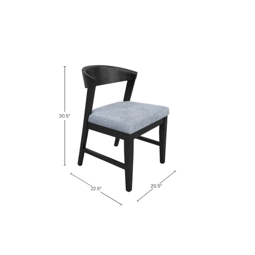 Cove Wood Back Chairs (Set of 2), Vintage Black