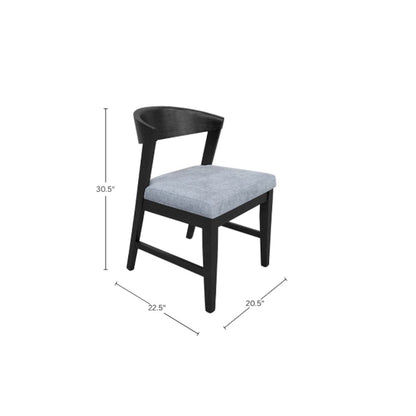 Cove Wood Back Chairs (Set of 2), Vintage Black