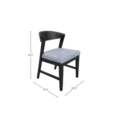 Cove Wood Back Chairs (Set of 2), Vintage Black
