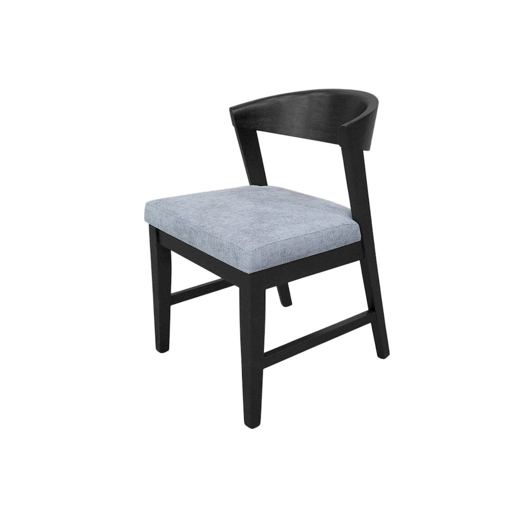 Cove Wood Back Chairs (Set of 2), Vintage Black