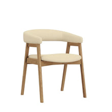 Solid Rubberwood Modern Dining Chairs, Natural, Set of 2