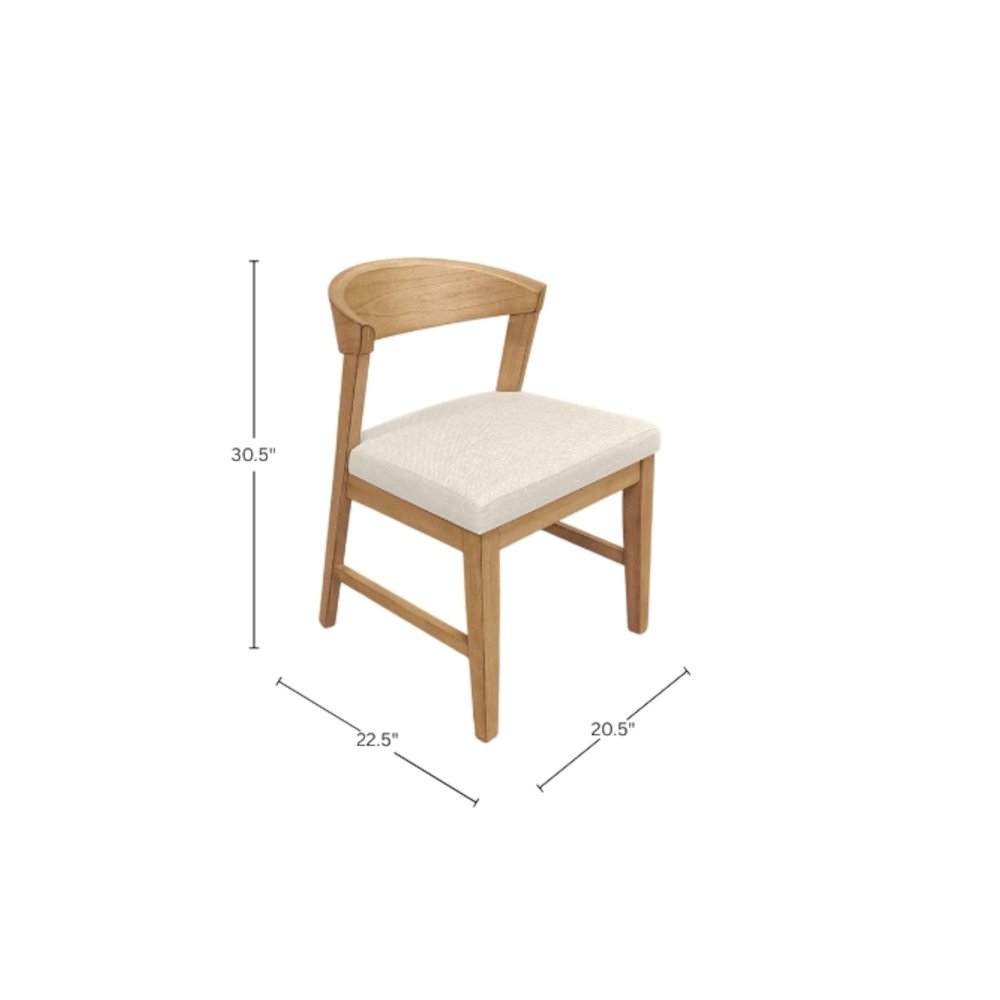 Cove Wood Back Chairs (Set of 2), Natural