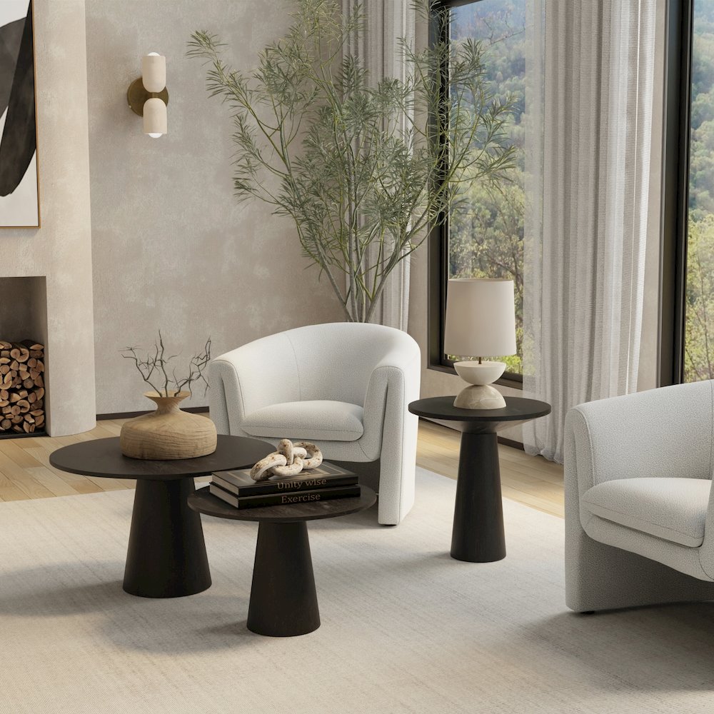 Cove 29" Coffee Table, Black