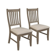 Solid Pine Farmhouse Dining Chairs, Natural, Set of 2
