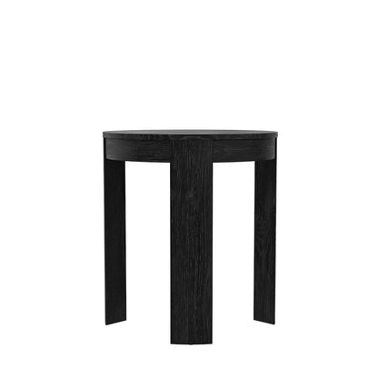 Carter Round End Table, Black