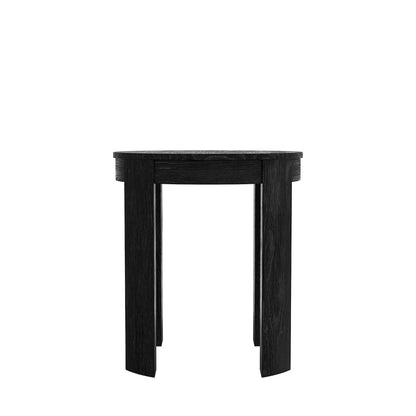 Carter Round End Table, Black