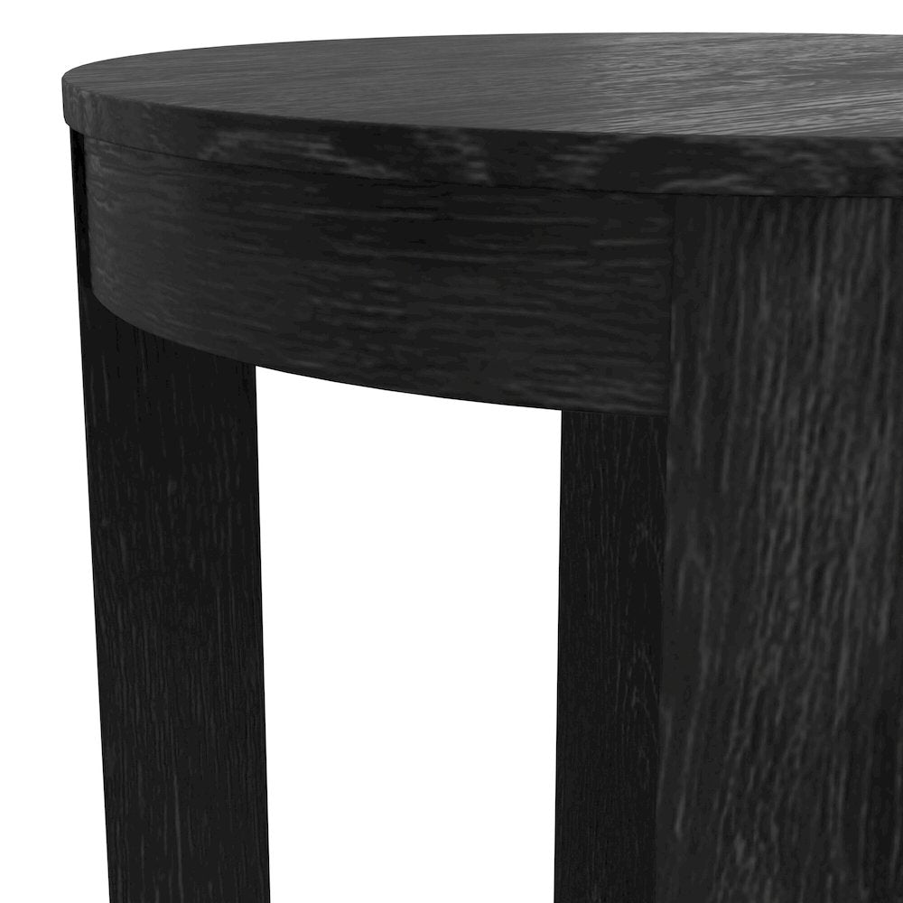 Carter Round End Table, Black