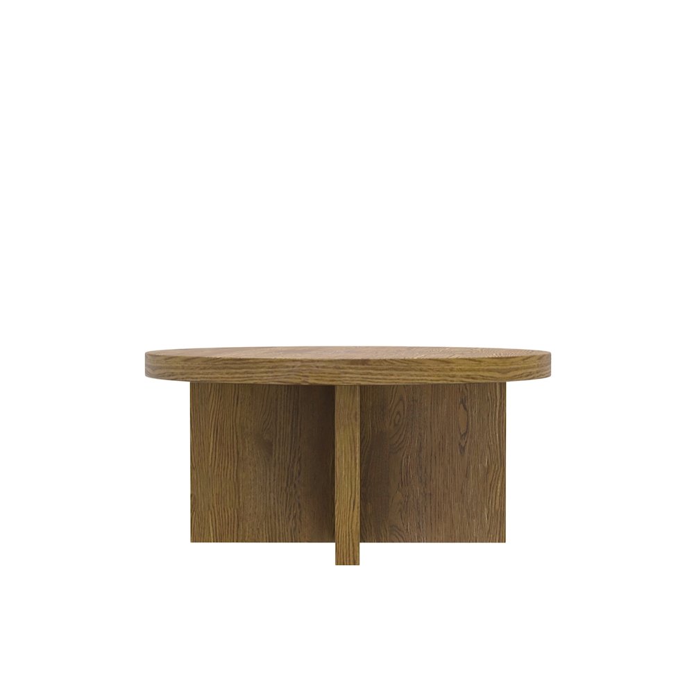 Donte Round Coffee Table, Oak
