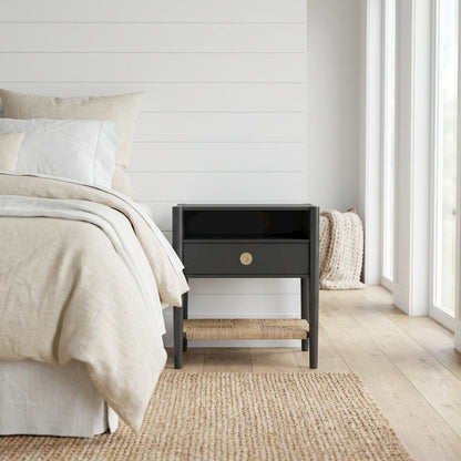 Cleo Nightstand, Charcoal Gray