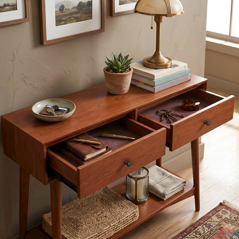 Flynn Console Table, Chestnut