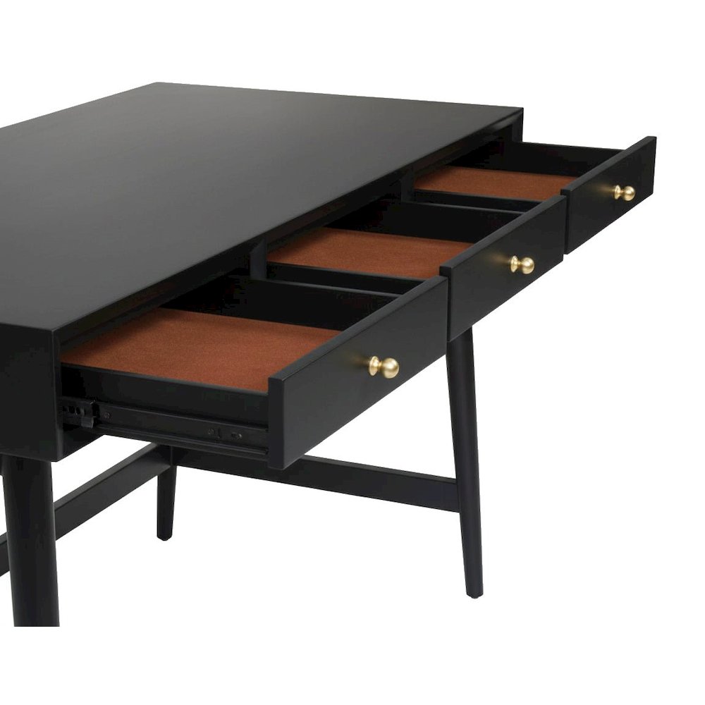 Flynn Large Desk, Black