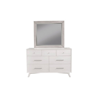 Flynn Mid Century Modern Mirror, Gray