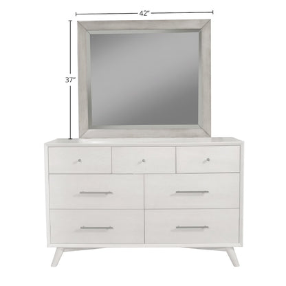Flynn Mid Century Modern Mirror, Gray