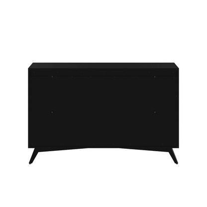 Flynn Mid Century Modern 7 Drawer Dresser, Black