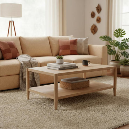Rectangular Nature-Inspired Coffee Table with Modern Contemporary Design