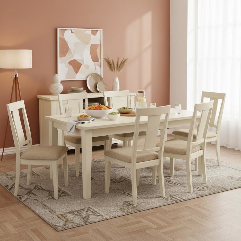 Extension Dining Table with Adjustable Height and Drawer Storage