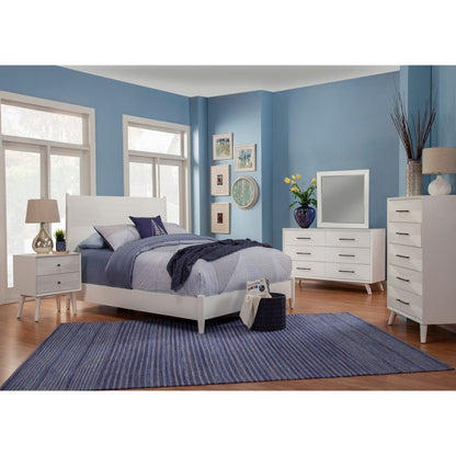 Tranquility Full Panel Bed, White