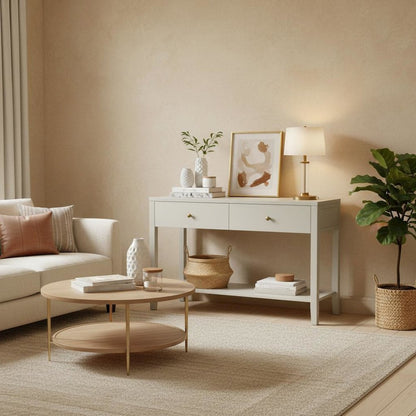 Console Table Modern Farmhouse Style with Drawer Storage