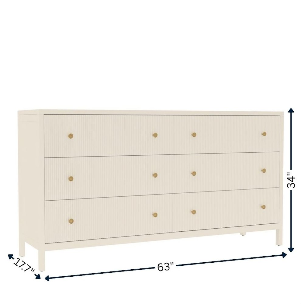 Modern Farmhouse Dresser with Spacious Drawers and Sturdy Construction