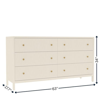 Modern Farmhouse Dresser with Spacious Drawers and Sturdy Construction