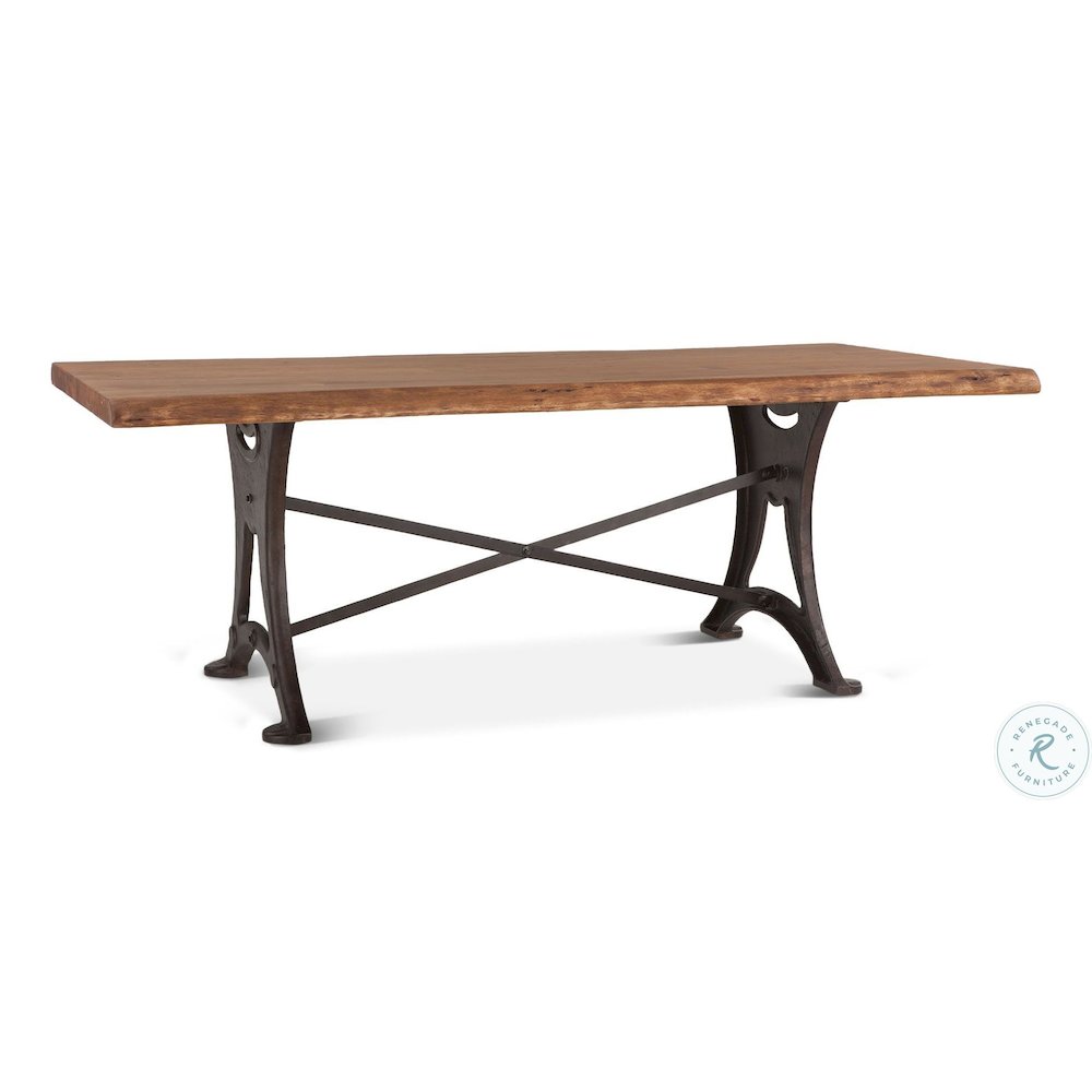 Blayne 94" Dining Table in Live Edge Acacia with Walnut Finish