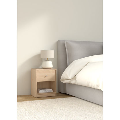 Portland 1 Drawer Nightstand - Set of 2, Jackson Hickory